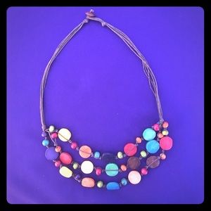 Colorful fun hippie necklace!
